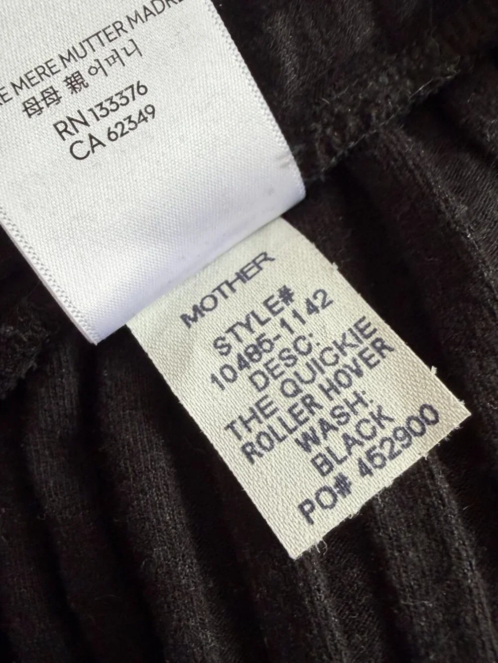 MOTHER The Quickie Roller Hover Ribbed Pants - Picture 8 of 8